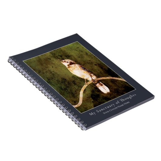 Blue Jay Songbird Notebook | Nature Art Journal Notizblock (Rechte Seite)