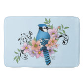 Blue Jay Spring Blumen Badematte (Vorderseite)