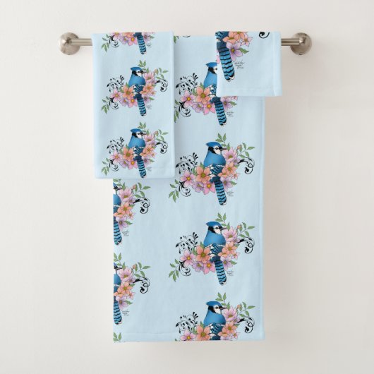 Blue Jay Spring Blumen Badhandtuch Set (Insitu)