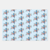 Blue Jay Spring Blumen Geschenkpapier Set (Vorderseite 3)