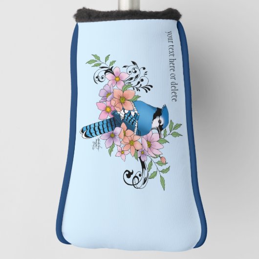 Blue Jay Spring Blumen Golf Headcover (Rotieren 90)