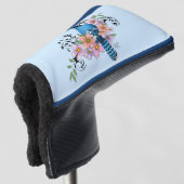 Blue Jay Spring Blumen Golf Headcover (3/4 Vorderseite)