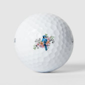 Blue Jay Spring Blumen Golfball (Vorderseite)