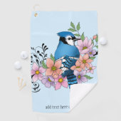 Blue Jay Spring Blumen Golfhandtuch (Insitu)