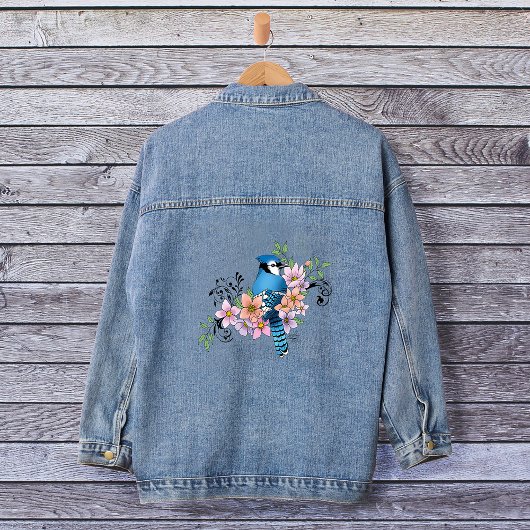 Blue Jay Spring Blumen Jeansjacke