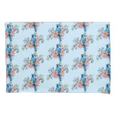 Blue Jay Spring Blumen Kissenbezug (Vorderseite)