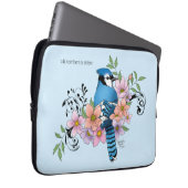 Blue Jay Spring Blumen Laptopschutzhülle (Vorne Rechts)