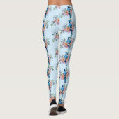 Blue Jay Spring Blumen Leggings (Rückseite)