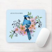 Blue Jay Spring Blumen Mousepad (Mit Mouse)
