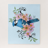 Blue Jay Spring Blumen Puzzle (Vertikal)