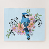 Blue Jay Spring Blumen Puzzle (Horizontal)
