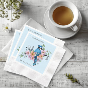 Blue Jay Spring Blumen Serviette