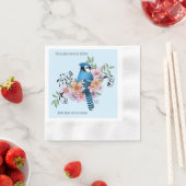 Blue Jay Spring Blumen Serviette (Beispiel)