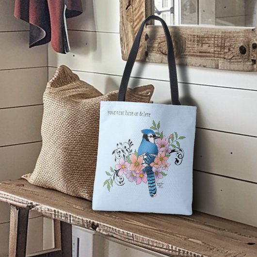 Blue Jay Spring Blumen Tasche