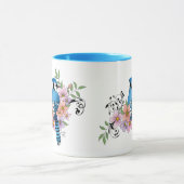 Blue Jay Spring Blumen Tasse (Zentrum)