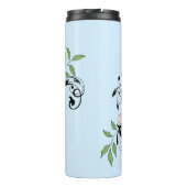 Blue Jay Spring Blumen Thermosbecher (Rückseite)