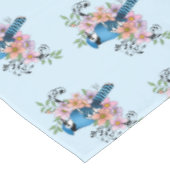 Blue Jay Spring Blumen Tischdecke (Schrägansicht)