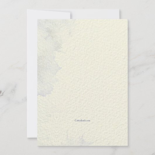 Blue Jay Sympathy Card Einladung (Rückseite)