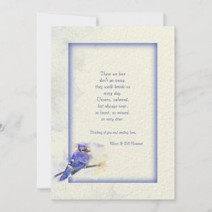 Blue Jay Sympathy Card Einladung