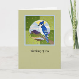 Blue Jay "Thinking of You" Art Card  Karte