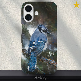 Blue Jay Vogelbeobachtung Bird Painting Individuel iPhone 16 Hülle