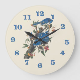 Blue Jay von John James Audubon Große Wanduhr