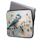 Blue Jay Watercolor Art Laptopschutzhülle (Vorderseite Links)