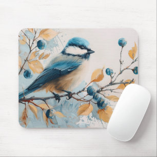 Blue Jay Watercolor Art Mousepad