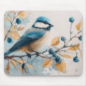 Blue Jay Watercolor Art Mousepad (Vorne)