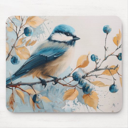 Blue Jay Watercolor Art Mousepad (Vorne)