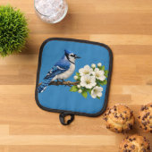 Blue Jay with White Blossoms Topflappen (Oben Unten)
