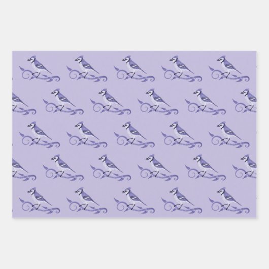 Blue Jay Wrapping Paper Set Geschenkpapier Set (Vorderseite 2)