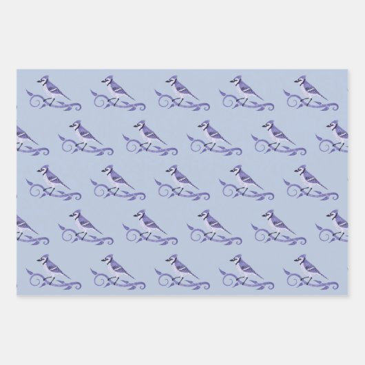 Blue Jay Wrapping Paper Set Geschenkpapier Set (Vorderseite 3)
