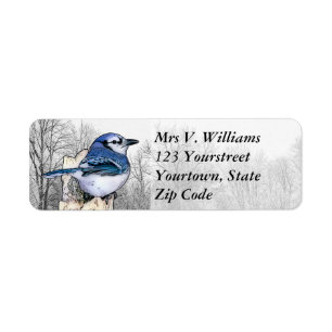 Blue Jay Zeichne Rückgabeadresse