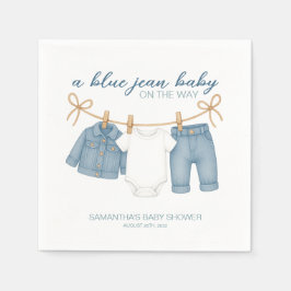 Blue Jean Baby auf dem Weg Baby Dusche Serviette