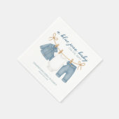 Blue Jean Baby auf dem Weg Baby Dusche Serviette (Ecke)