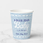 Blue Jean Baby Boy Baby Shower Pappbecher (Rückseite)