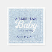 Blue Jean Baby Boy Baby Shower  Serviette (Vorderseite)