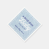 Blue Jean Baby Boy Baby Shower  Serviette (Ecke)