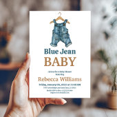 Blue Jean Baby Boy Denim Baby Shower Einladung
