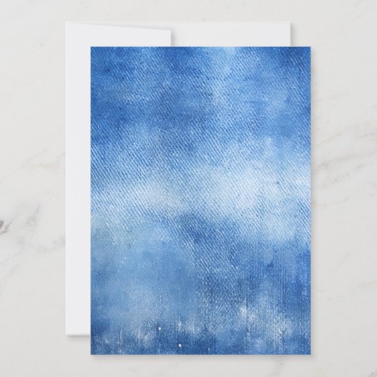 Blue Jean Baby Boy Shower Einladung (Rückseite)