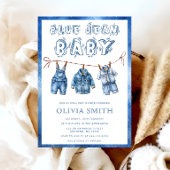 Blue Jean Baby Boy Shower Einladung