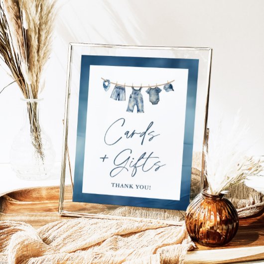 Blue Jean Baby Cards & Gifts Zeichen Poster