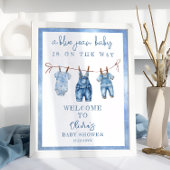 Blue Jean Baby Denim Baby Boy Dusche Willkommen Poster