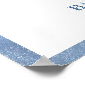 Blue Jean Baby Denim Baby Boy Dusche Willkommen Poster (Ecke)