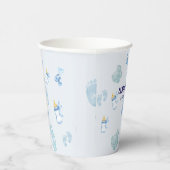 Blue jean Baby denim Baby Dusche Einladung Pappbecher (Rechts)