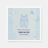 Blue jean Baby denim Baby Dusche Einladung Serviette (Vorderseite)