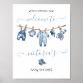 Blue Jean Baby Denim Baby Duschkabine Poster (Vorne)