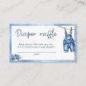 Blue Jean Baby Denim Baby Duwer Diaper Raffle Begleitkarte (Vorderseite)