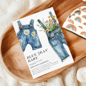 Blue Jean Baby Denim Baby Shower Einladung